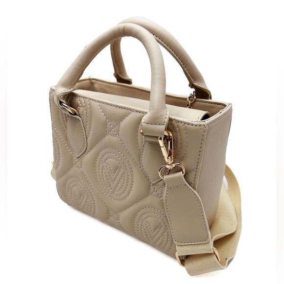 Valentino Orlandi Quilted Tote Bag Taupe. Vegan Leather. NWT Sealed. - Picture 2 of 5